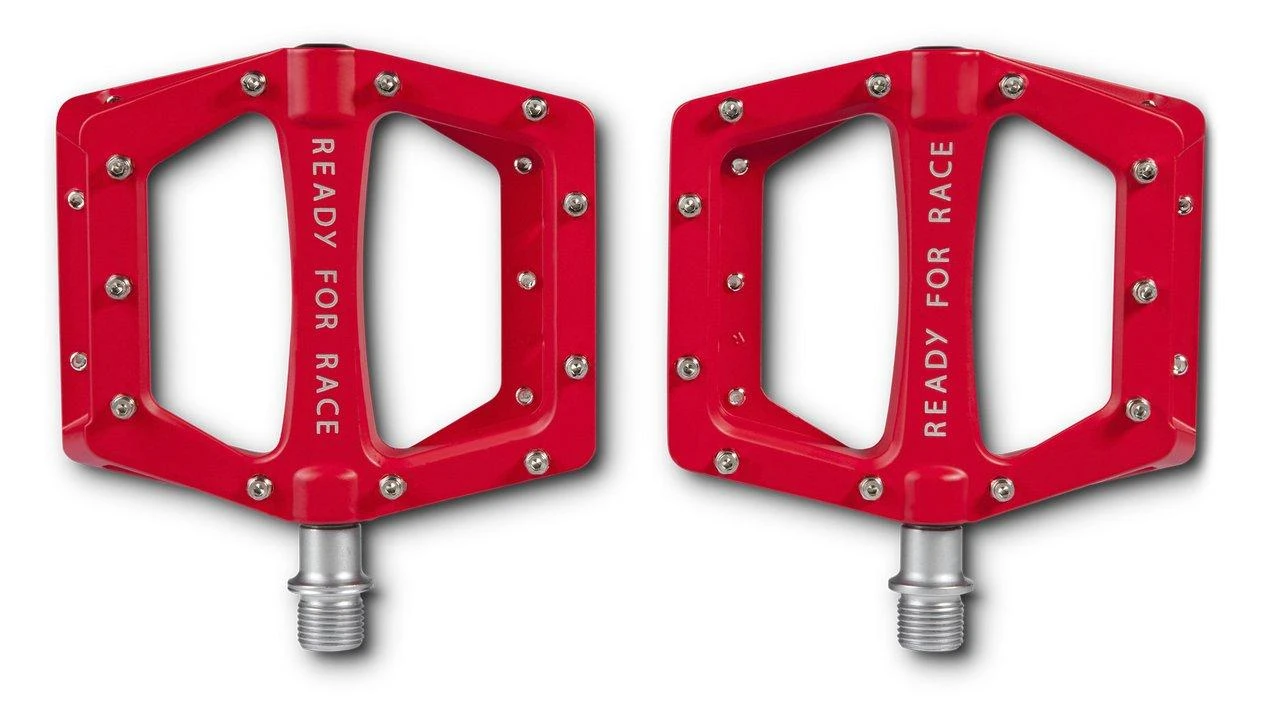 Pedalai RFR Flat RACE Alu raudona