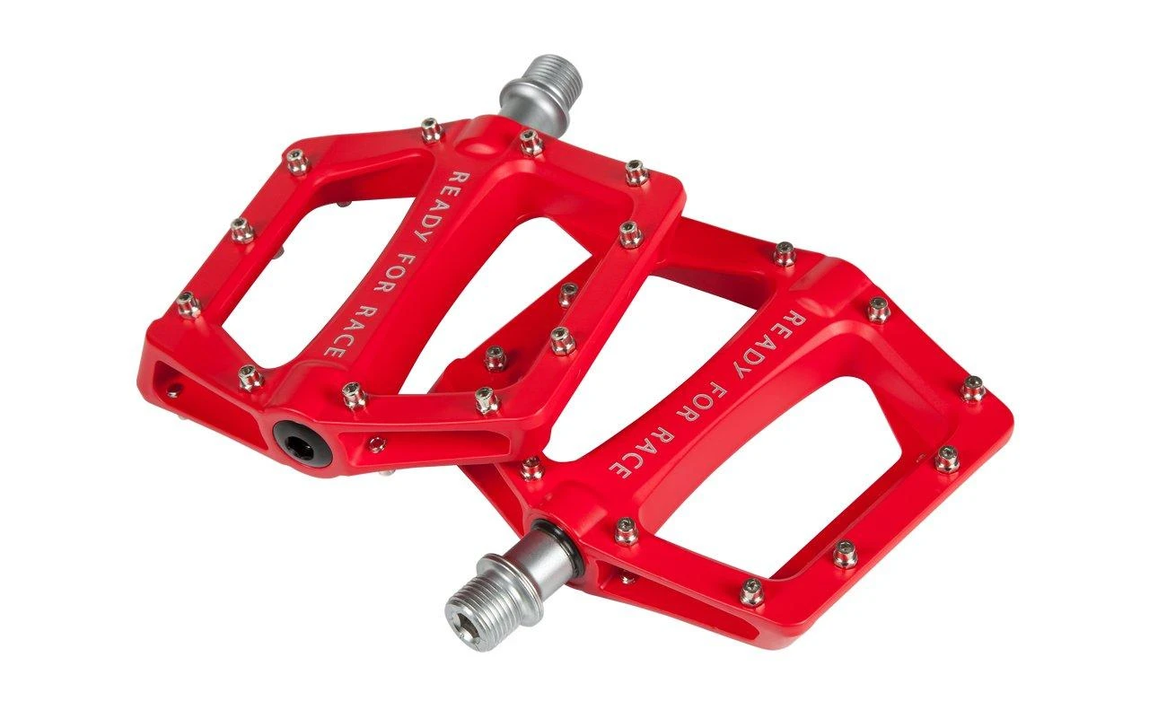 Pedalai RFR Flat RACE Alu raudona