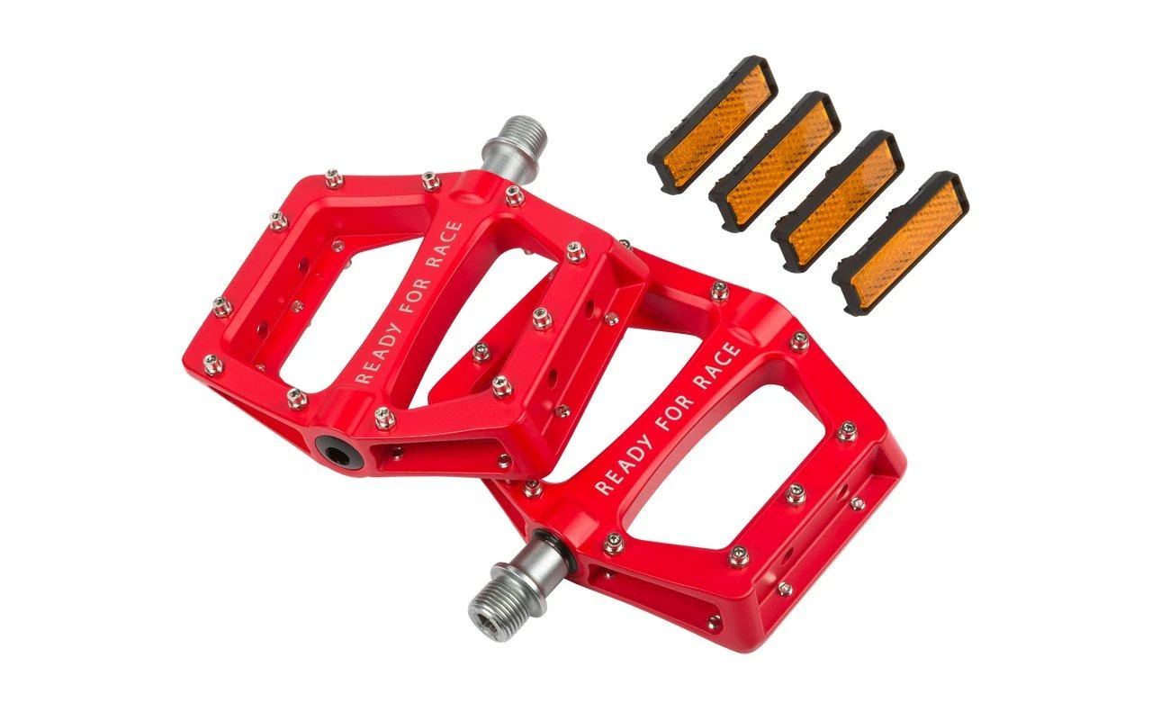 Pedalai RFR Flat RACE Alu raudona