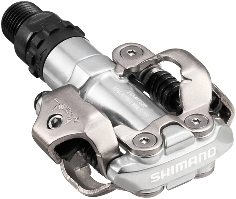 Pedalai Shimano PD-MT520 + SM-SH51 sidabrinis