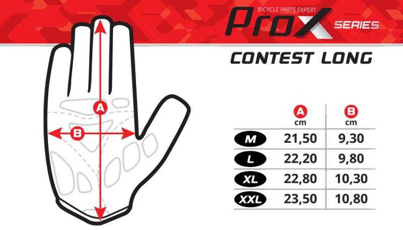 Pirštinės ProX Contest Long pilkas-M