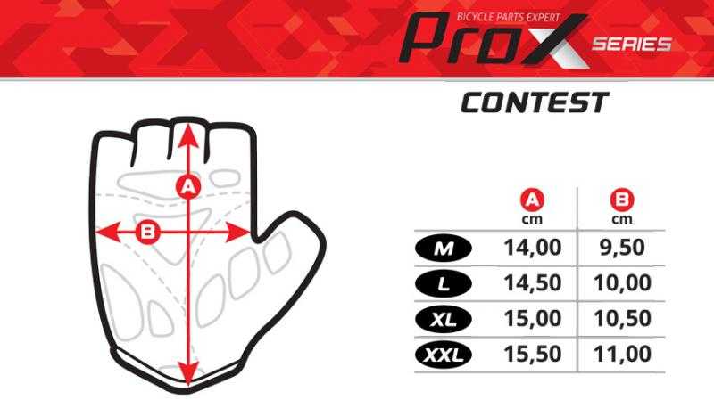 Pirštinės ProX Contest Short Gel pilkas-M