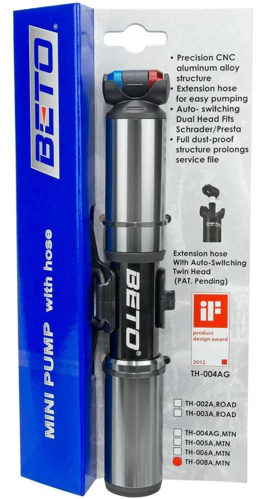 Pompa BETO Mini PRO Alu TH-004AGN su šlangute ir monometru 5bar