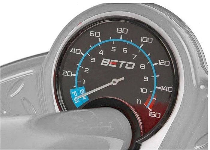 Pompa pastatoma BETO Alu CMP-137AG5 sidabrinis Dual-head su manometriu