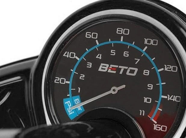 Pompa pastatoma BETO plieno CMP-137SG5 juodas Dual-head su manometriu