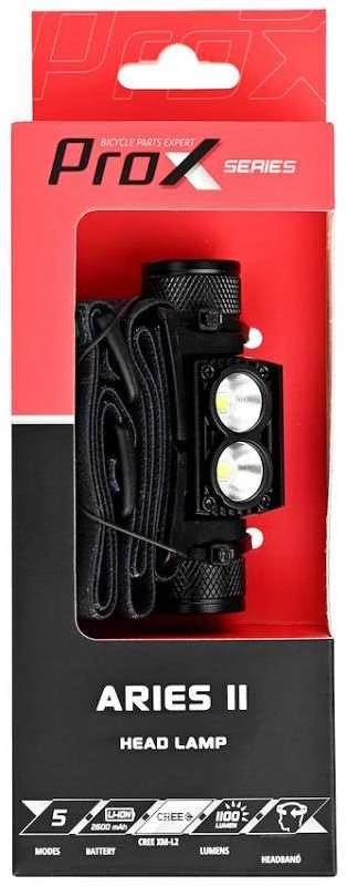 Priekinė lempa ProX Aries II 2xCREE XM-L2 1100Lm USB