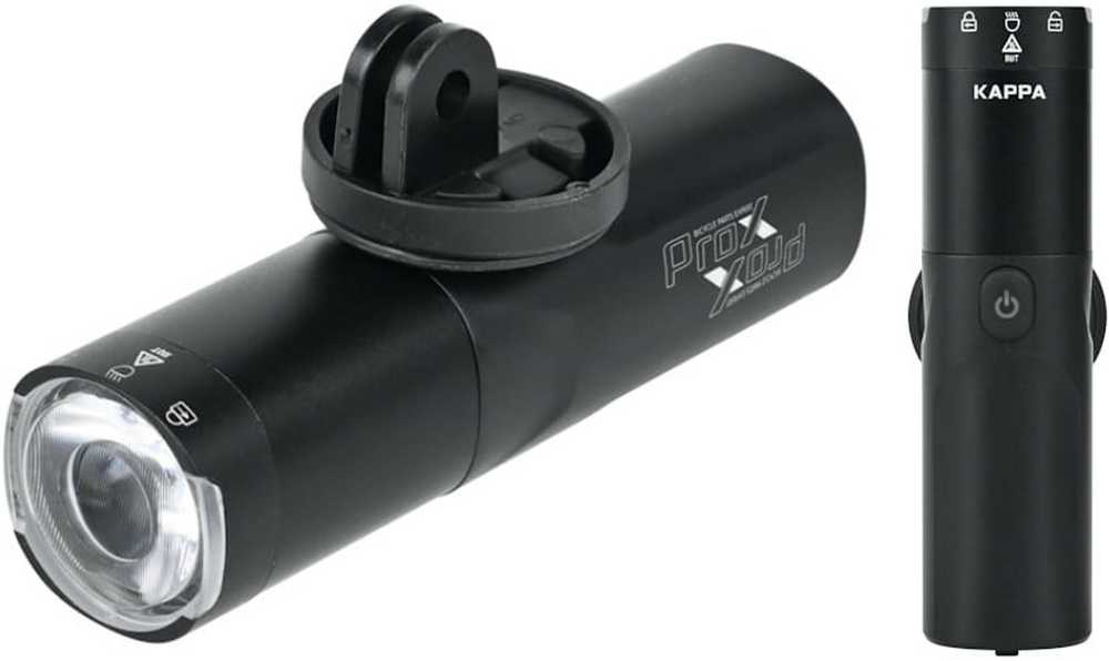 Priekinis žibintas Prox Kappa 800 lm, įkraunamas per USB, su GoPro tvirtinimu