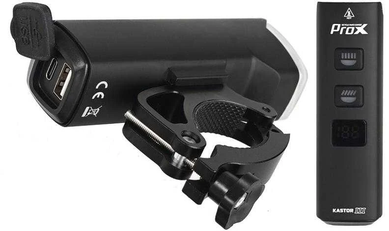 Priekinė lempa ProX Kastor III Powerbank 3xCREE XP-G3 1500Lm USB
