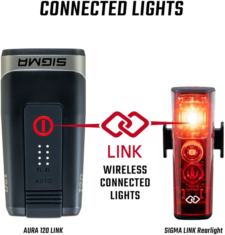 Priekinė lempa Sigma Aura 120 Link USB