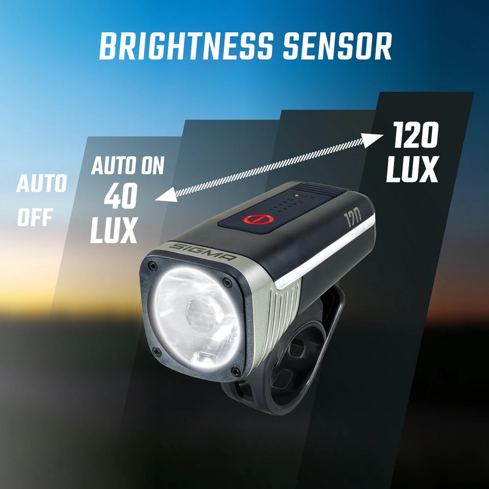 Priekinė lempa Sigma Aura 120 Link USB