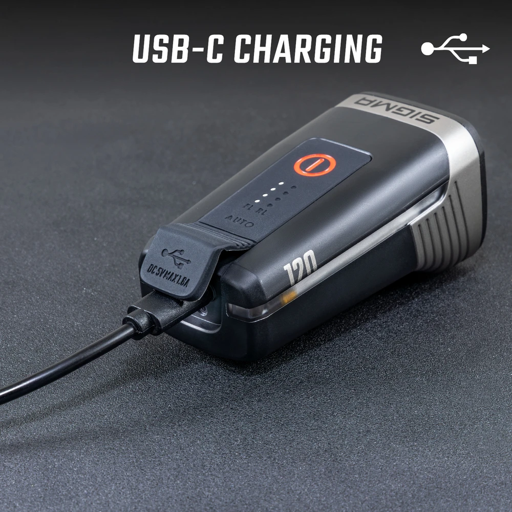 Priekinė lempa Sigma Aura 120 Link USB