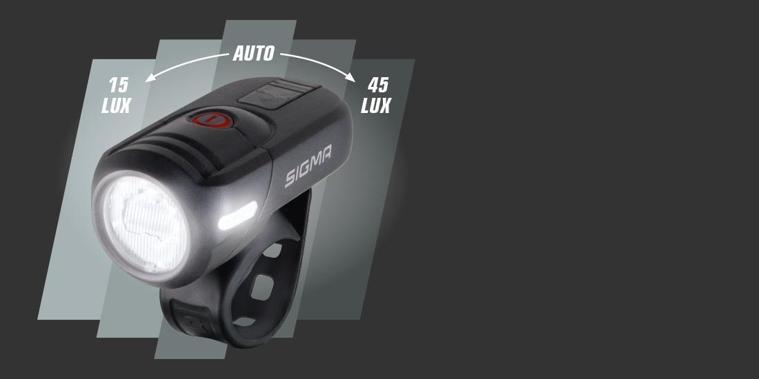 Priekinė lempa Sigma AURA 45 USB