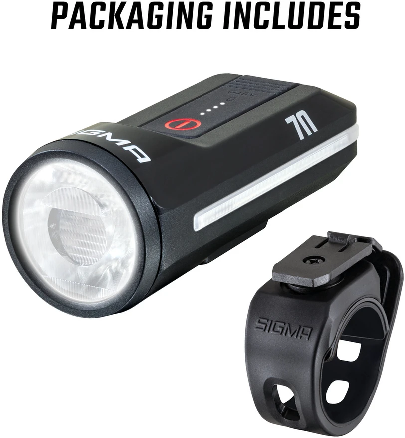 Priekinė lempa Sigma Aura 70 USB