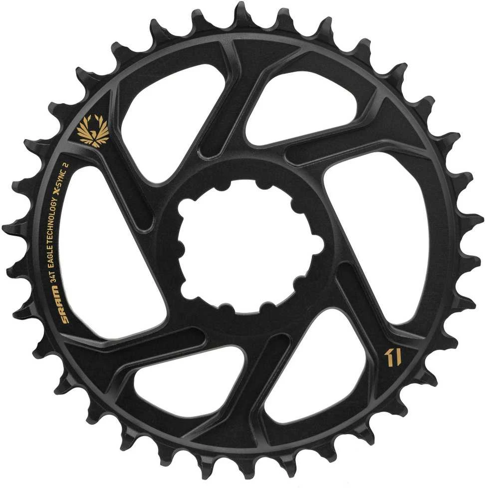 Priekinis dantratis SRAM MTB Eagle X-Sync2 Direct Mount alu 11-speed 3mm offset 34T auksinis