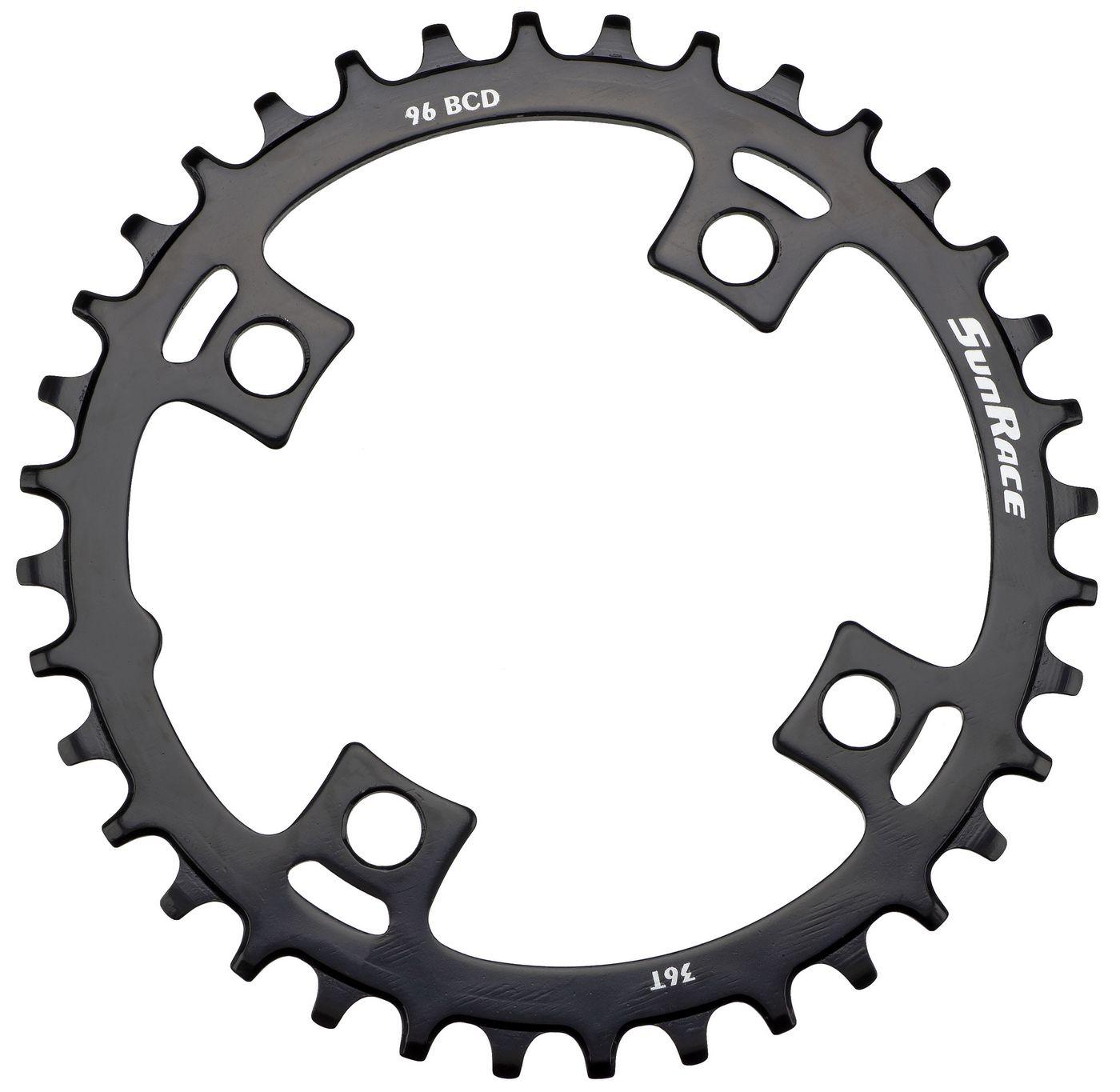 Priekinis dantratis SunRace CRMS00 Narrow-Wide Steel 96BCD 10/11/12-speed 36T
