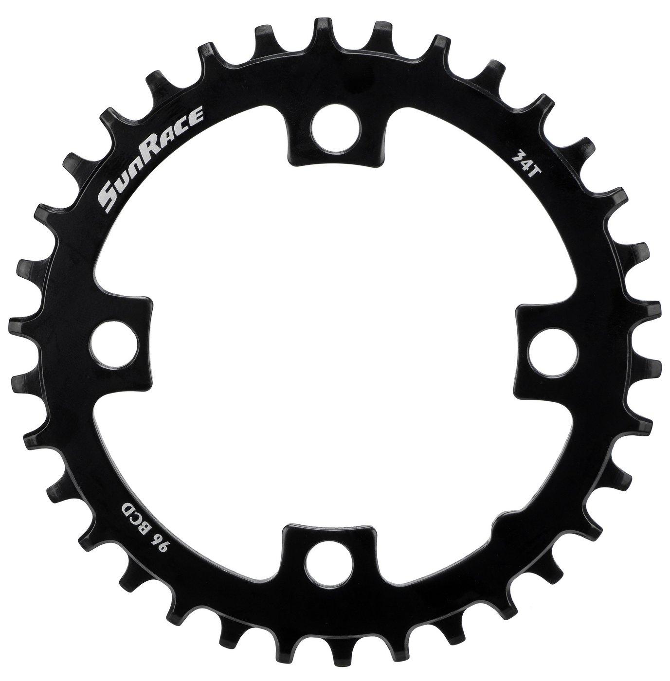 Priekinis dantratis SunRace CRMS00 Narrow-Wide Steel 96BCD 10/11/12-speed 34T