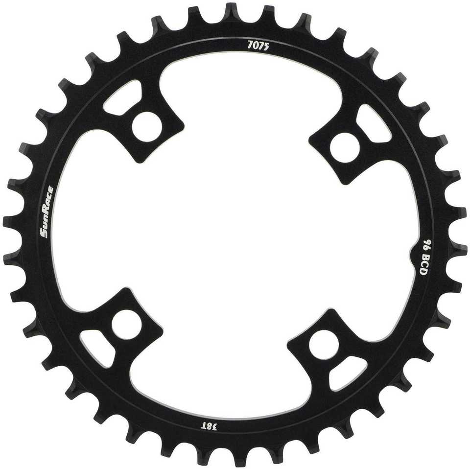 Priekinis dantratis SunRace CRMX00 Narrow-Wide Alu 96BCD 10/11/12-speed 38T