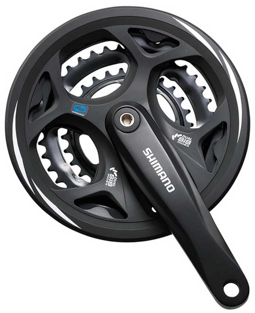 Priekinis žvaigždžių blokas Shimano ALTUS FC-M311-48T 170MM 7/8-speed juodas-48X38X28T