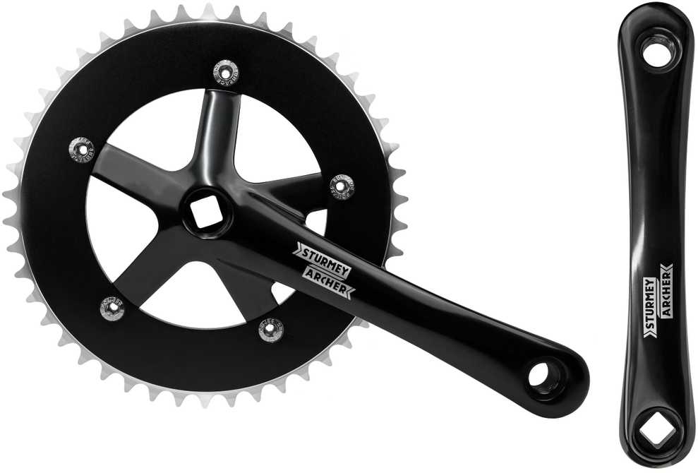 Priekinis žvaigždžių blokas Sturmey-Archer 170mm 1-speed juodas-46T