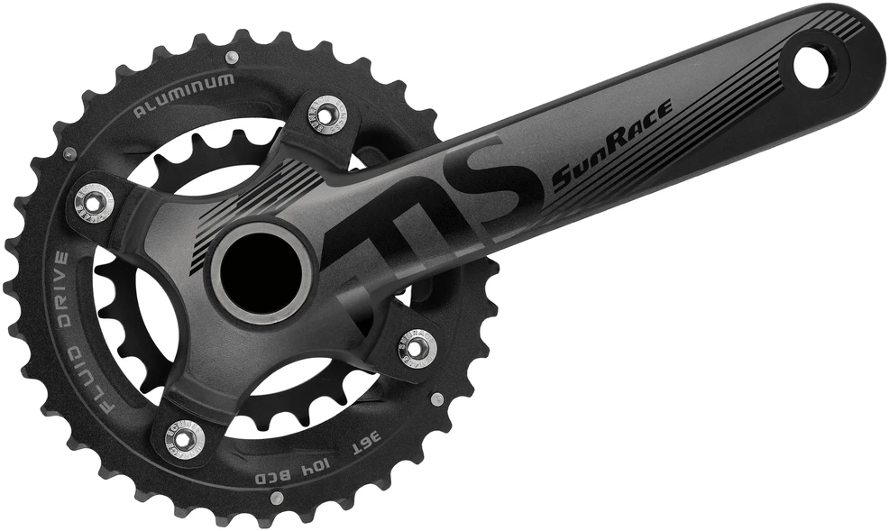 Priekinis žvaigždžių blokas SunRace FCMS66 36x22T 175mm 10-speed with BBM97