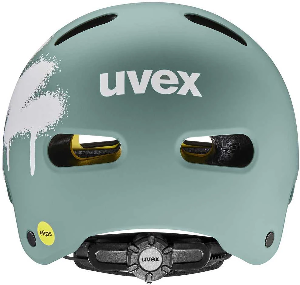 Šalmas Uvex kid 4 style MIPS spray sage žalias matt-55-58CM