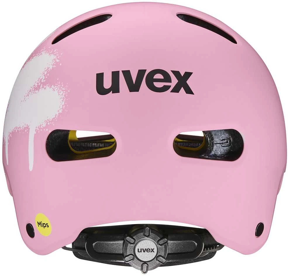 Šalmas Uvex kid 4 style MIPS purškiamas braškių spalvos matinis-51-55CM