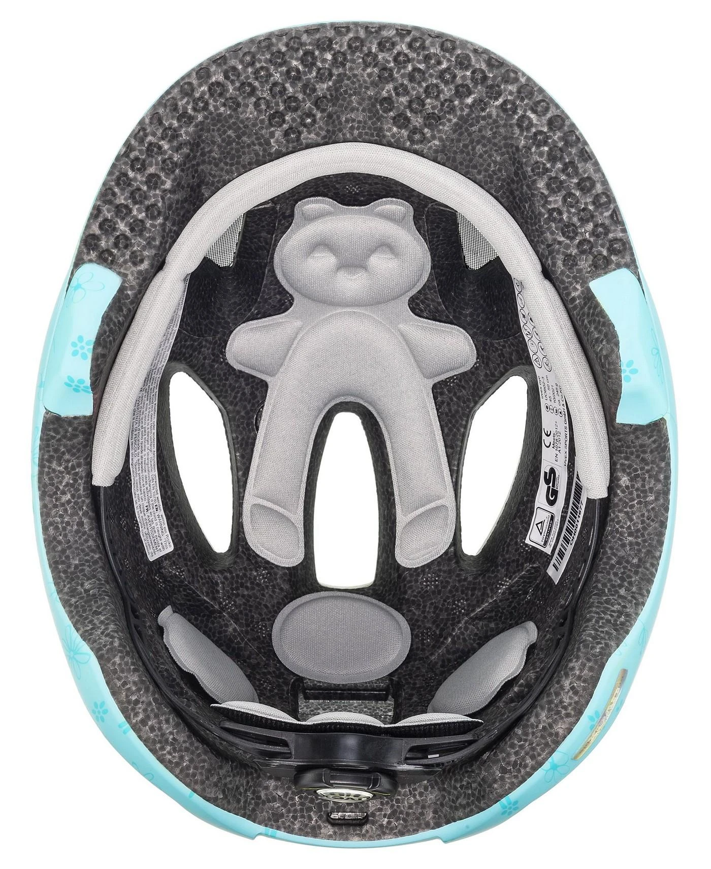 Šalmas Uvex oyo stiliaus gėlės cyan matt-50-54CM