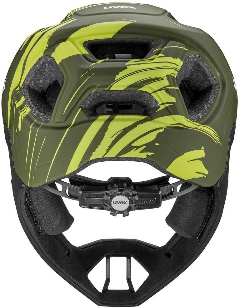 Šalmas Uvex react jr fullface dark olive matt-52-56 CM