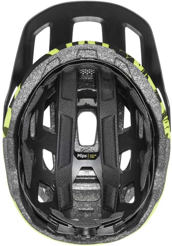 Šalmas Uvex react jr. MIPS lime - juodas-52-56CM