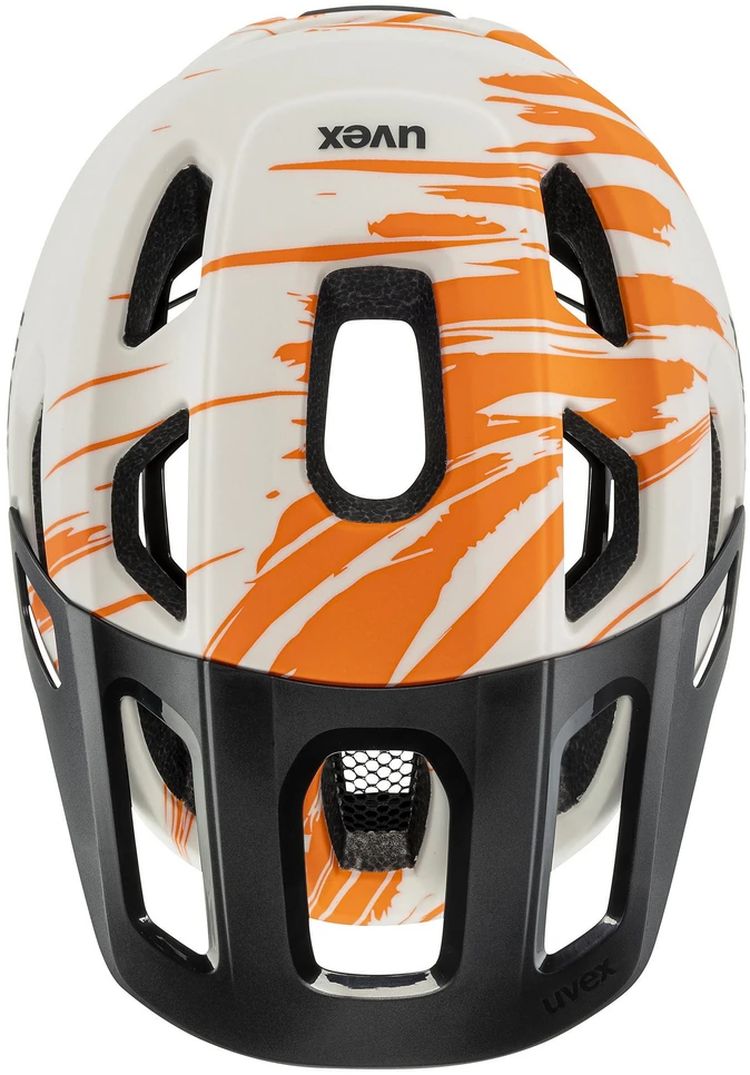 Šalmas Uvex react jr. Mips warm pilkas-oranžinis matt-52-56CM