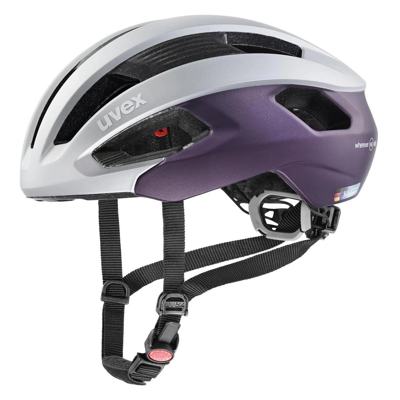 Plum Šalmas Uvex Rise cc sidabrinis-slyva WE-52-56CM