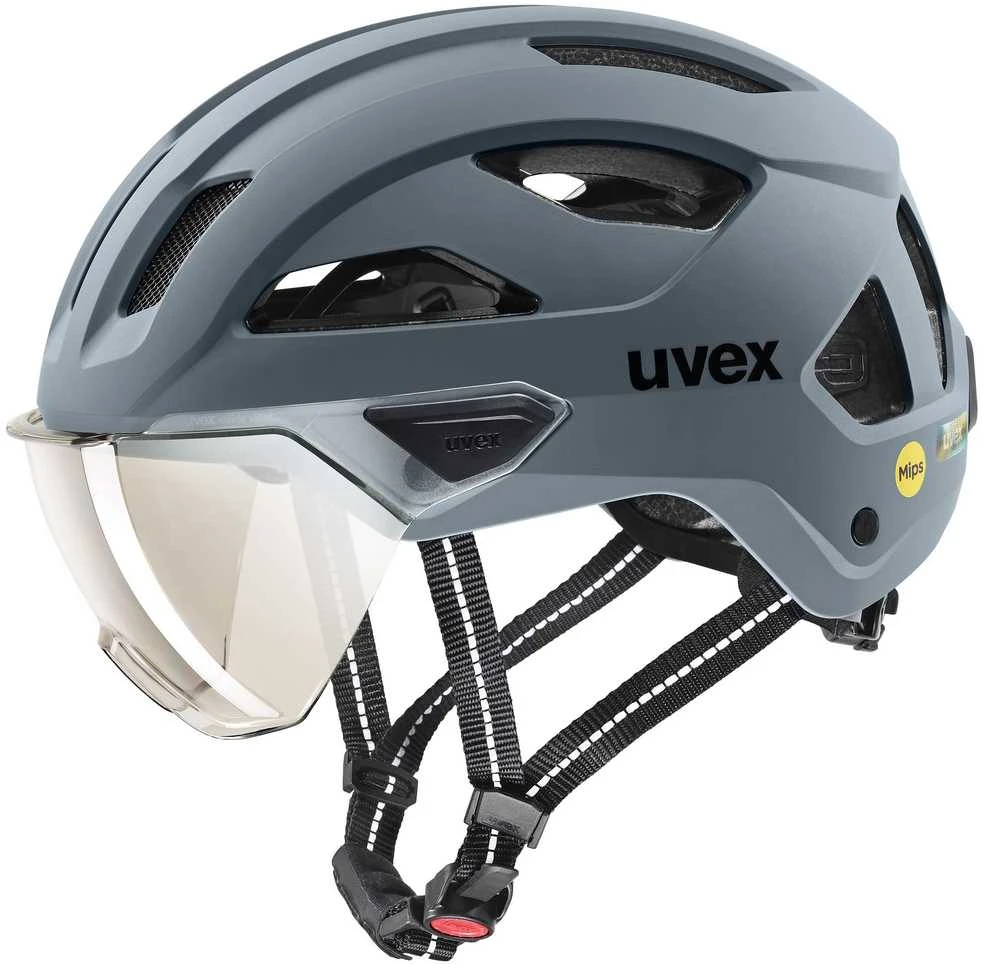 Šalmas Uvex stride visor MIPS antracito matinė-59-61CM