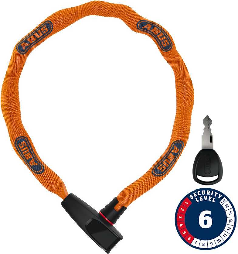 Spyna Abus 6806K/85 NEON oranžinis (square chain)