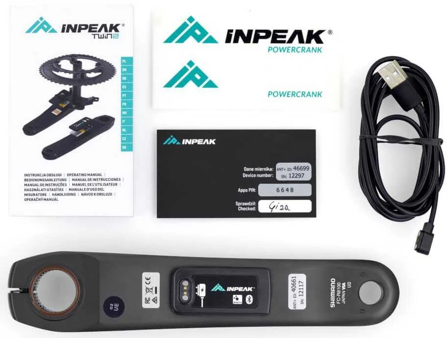 Švaistiklis su galios matuokliu INPEAK Powercrank-E Shimano Ultegra FC-R8100-165MM