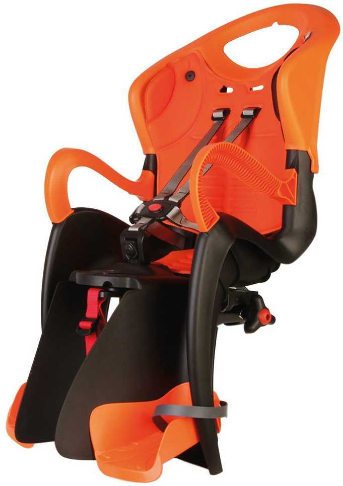 Galinė dviračio kėdutė Bellelli Tiger Clamp, juoda/oranžinė