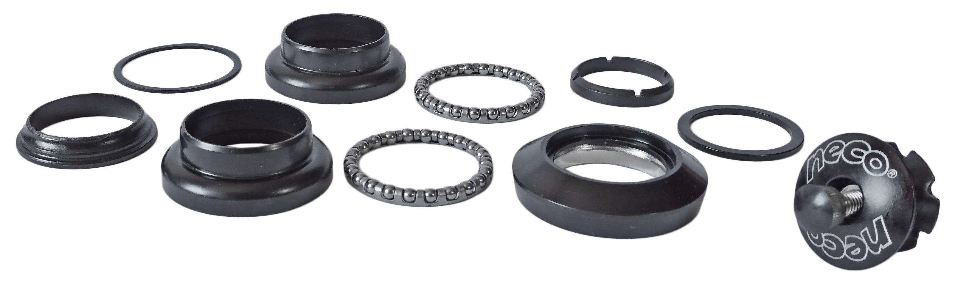 Vairo kolonėlė Alu/Steel NECO A-HEAD 1-1/8"x34x30 H867EW-AL juodas