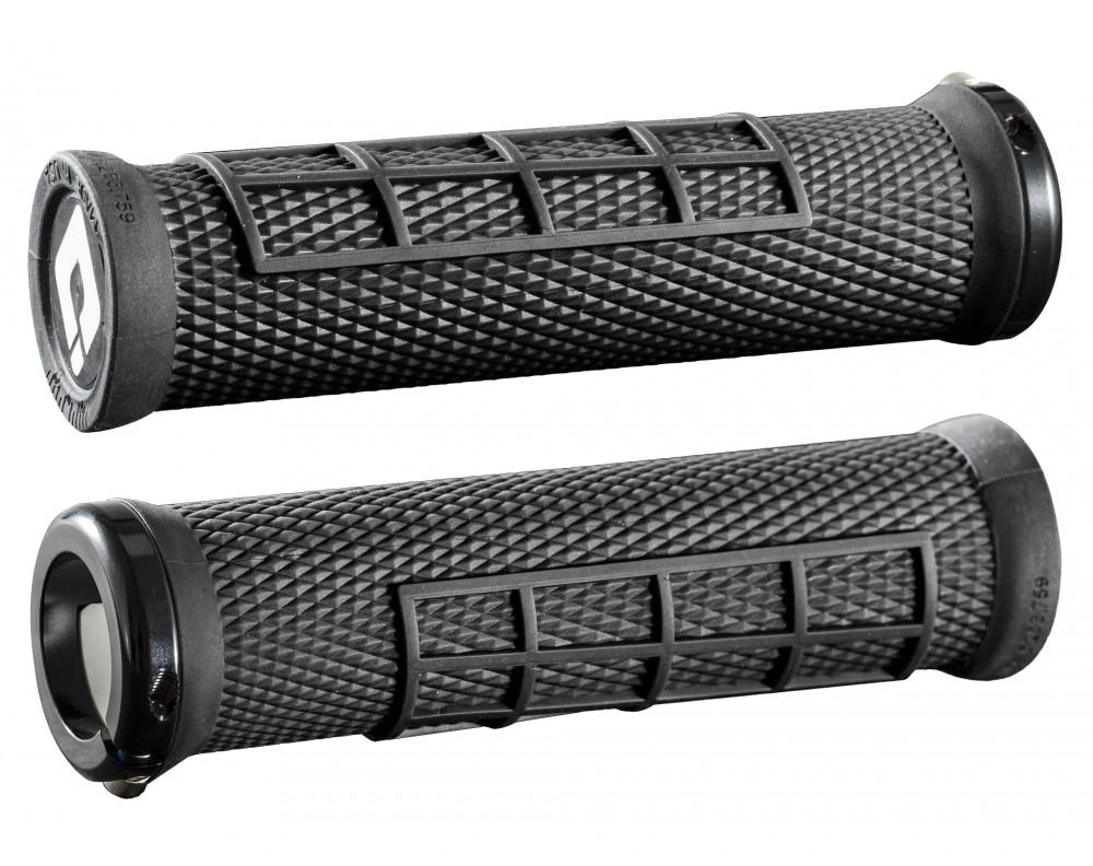 Vairo rankenėlės ODI Elite Flow V2.1 Lock-On, Juodas/Juodas