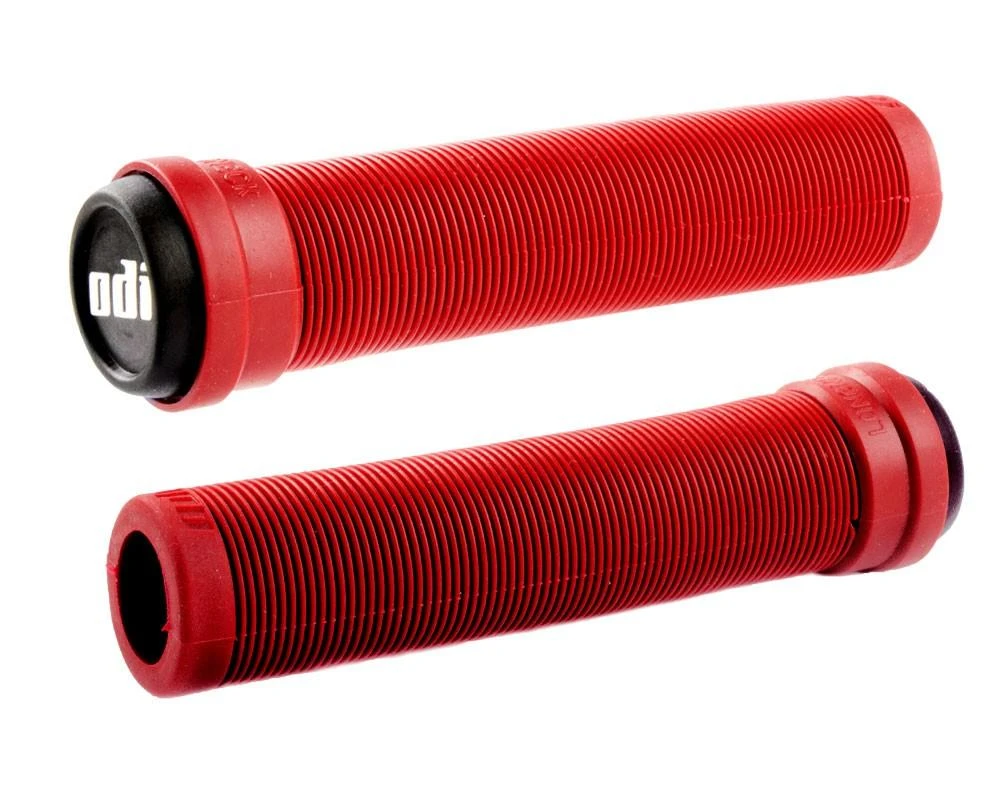 Vairo rankenėlės ODI Soft Longneck BMX Flangless 135mm Bright Raudona