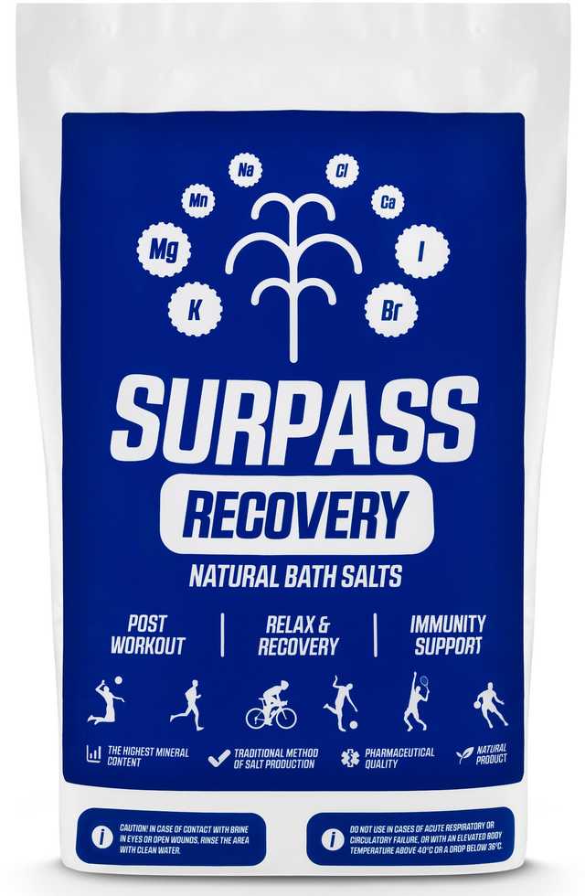 Vonios druskos Surpass Recovery Natural 1kg