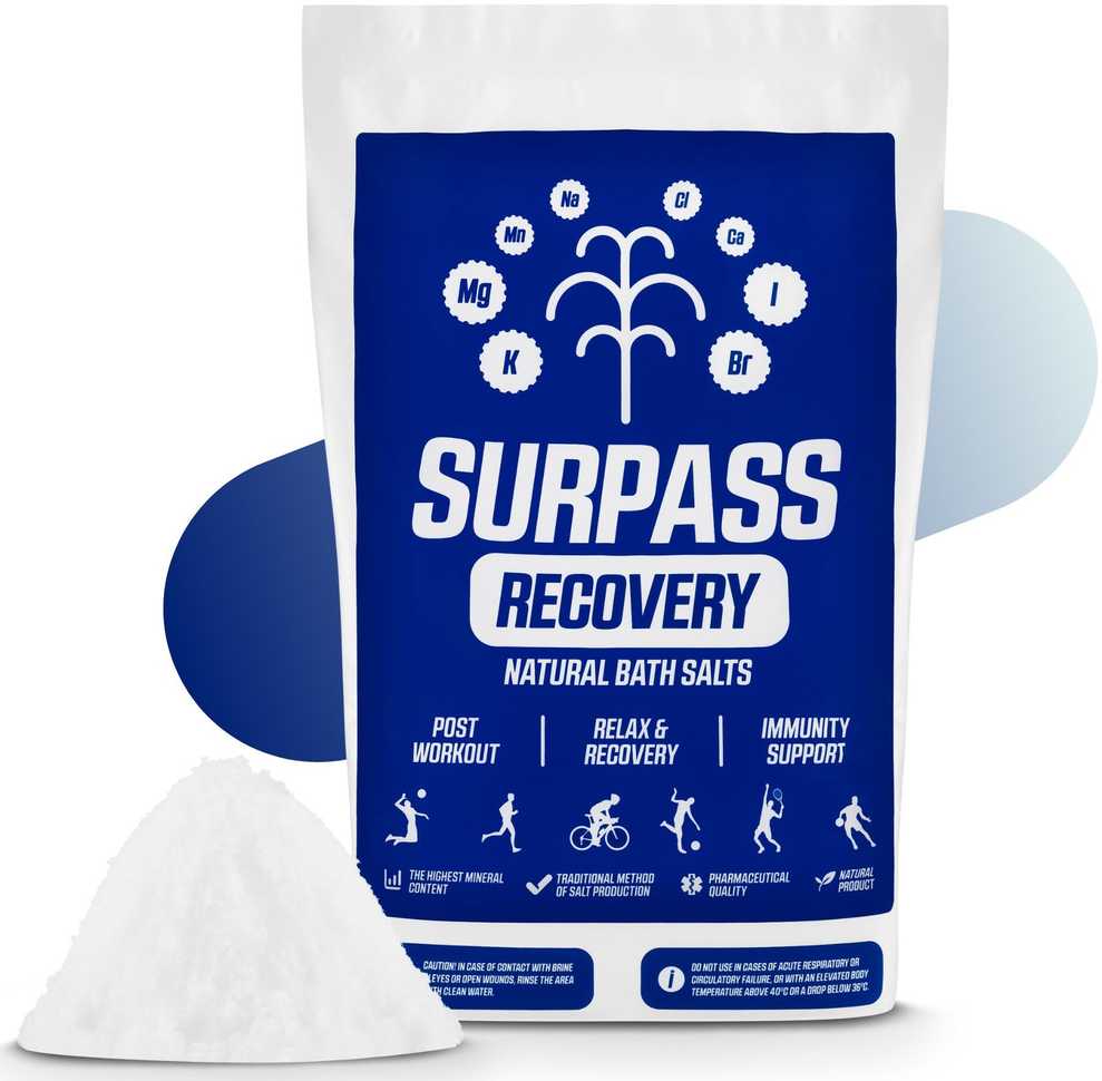 Vonios druskos Surpass Recovery Natural 1kg