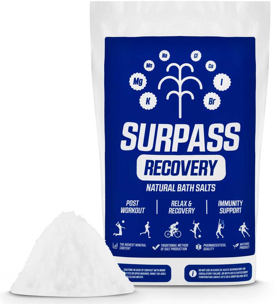 Vonios druskos Surpass Recovery Natural 1kg