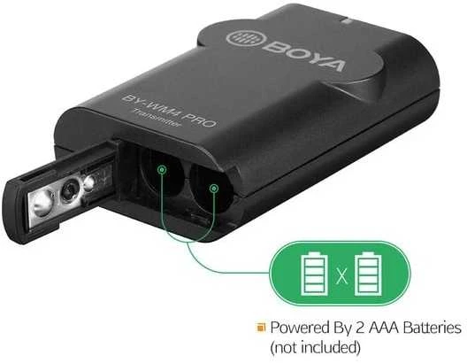 „BOYA BY-WM4 Pro-K4“, bevielio mikrofono sistema, skirta „iOS“ įrenginiams, 2,4 GHz, juoda / BOYA10162