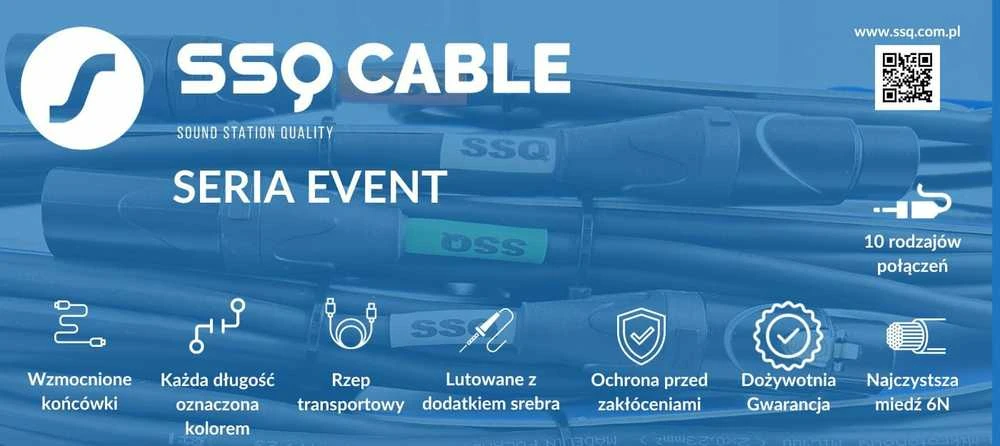 SSQ Seria Event garso kabelių techninė informacija