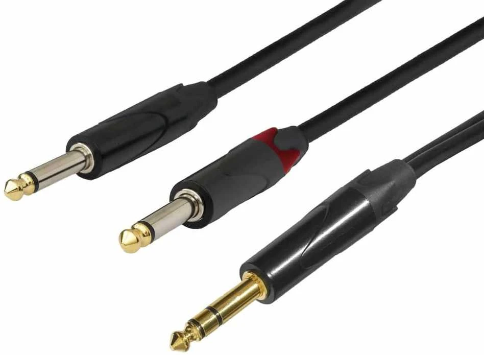 Garso stoties kokybė (ssq) SSQ JSJM2 SS-1453 Kabelis su stereo jungtimi - 2x mono jungtimi, 2 m Juodas