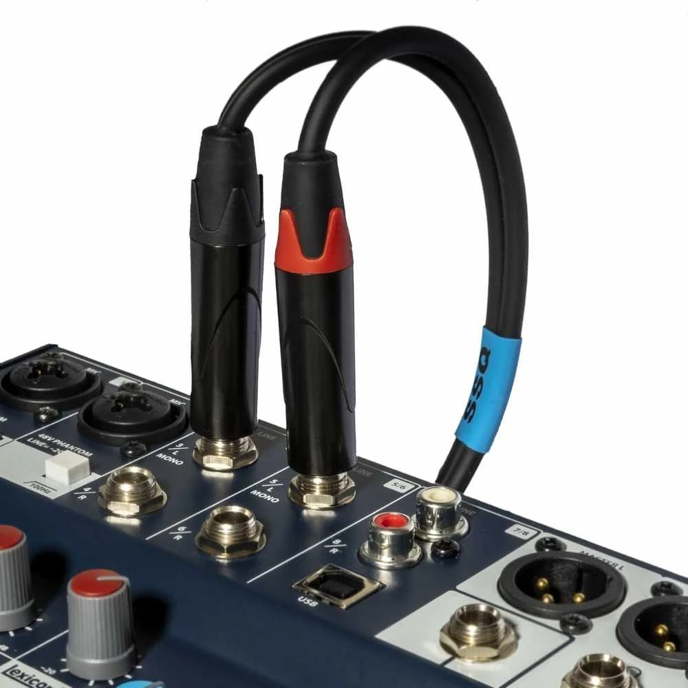 Garso stoties kokybė (ssq) SSQ JSJM2 SS-1453 Kabelis su stereo jungtimi - 2x mono jungtimi, 2 m Juodas