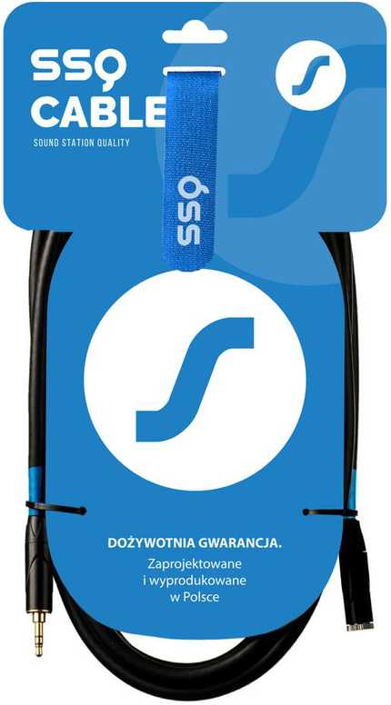 SOUND STATION QUALITY (SSQ) Jack SSQ MiG3 - Kabelio lizdas Stereo 3,5 mm - Stereo lizdas 3,5, 3 m