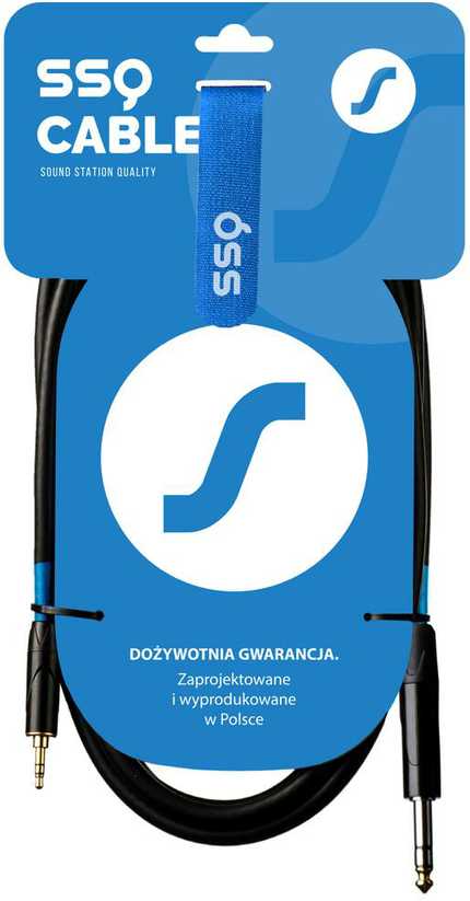 SOUND STATION QUALITY (SSQ) Jack SSQ MiJS1 – stereofoninis kabelio lizdas 3,5 mm – stereo lizdas 6,3 mm, 1 m