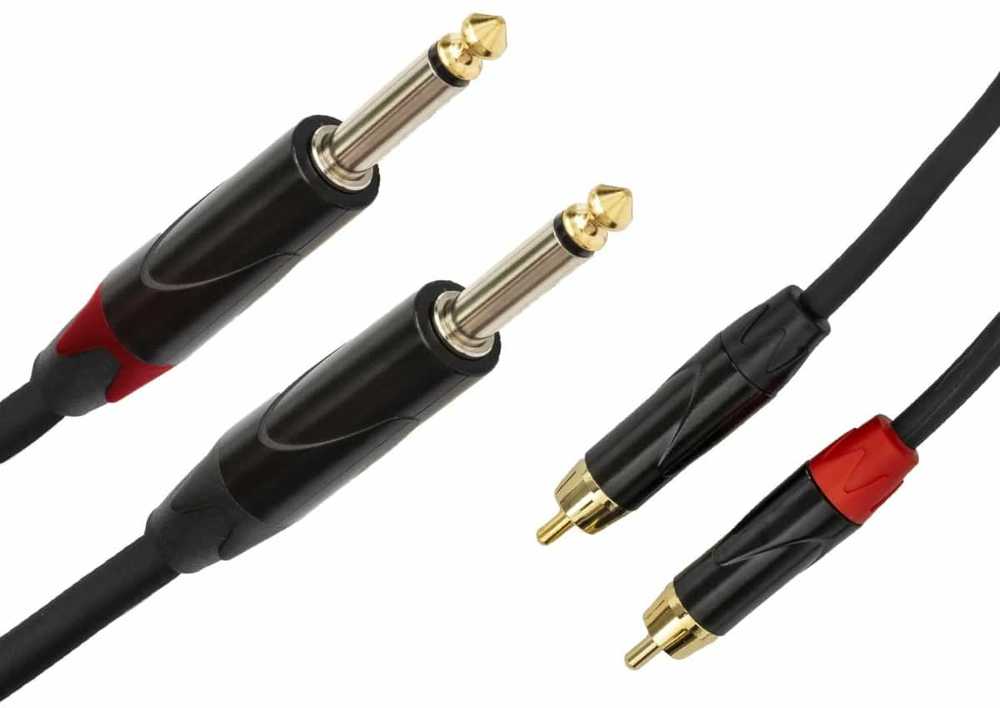 sound station quality (ssq) SSQ RCAJM2 SS-1428 Cable 2x RCA - 2x Jack Mono 6,3 mm 2 m Juodas