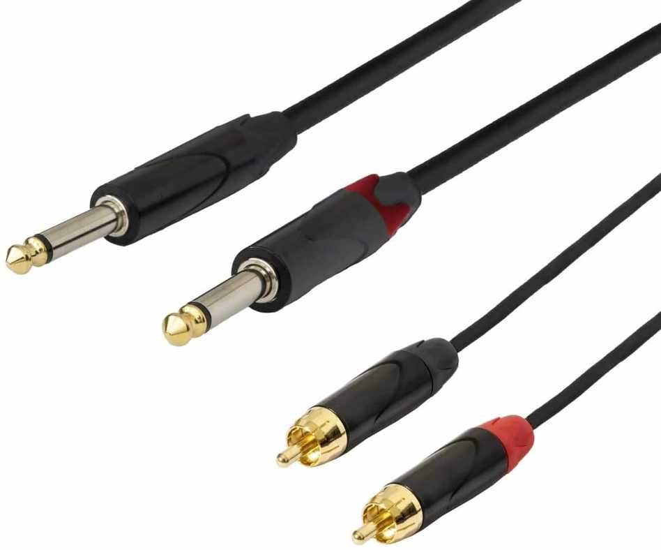SOUND STATION QUALITY (SSQ) Garso stoties kokybė (ssq) SSQ RCAJM5 - Kabelis 2x RCA - 2x Jack Mono 6,3 mm 3 m Juodas