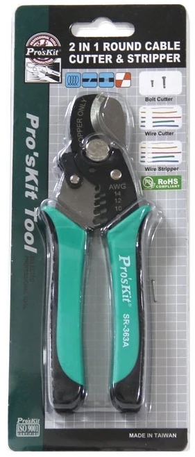 Universalus kabelių kirpimo ir laidų nužievinimo įrankis, SR-363A Pro'sKit